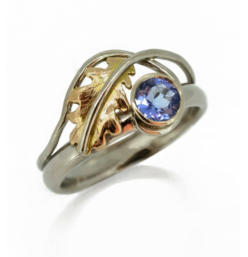 Oak Leaf & Curled Tendril Ring